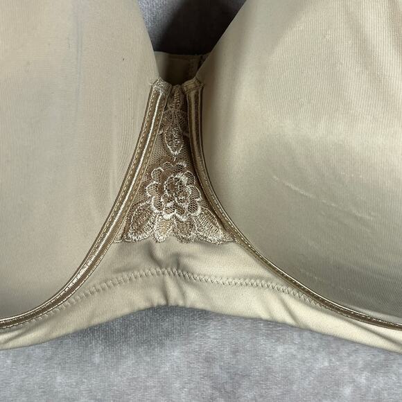 Vanity Fair Full Figure Wireless Smoothing Bra Womens Size 38DD Nude Beige 71380 - Picture 3 of 5